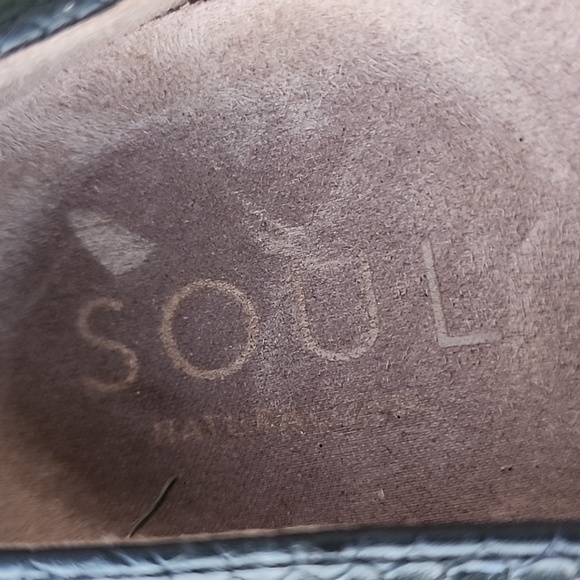 SOUL Naturalizer Women's Hila Loafer Wedge Women' 8.5 Black Snakeskin embossed - Picture 7 of 12